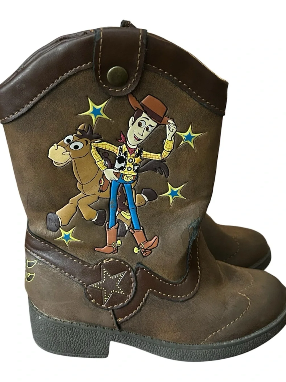 Disney Toy Story 4 Woody Bullseye Cowboy Boots Brown Kids Soze 4 Western